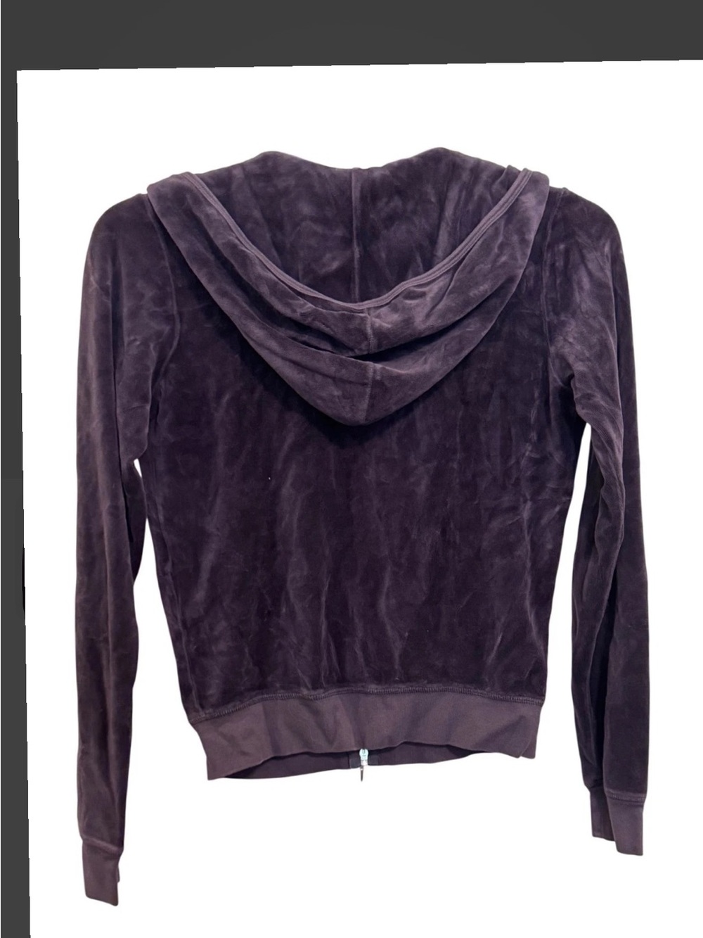🏷️SOLD! 🏷️Juicy Couture Purple Velour Track Jacket Size Medium Purple /Plum - Picture 2 of 6